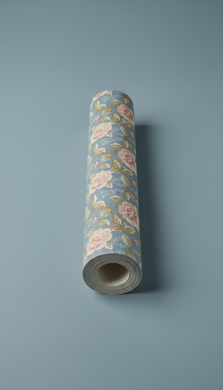 Rose Accent Garden Wallpaper Roll